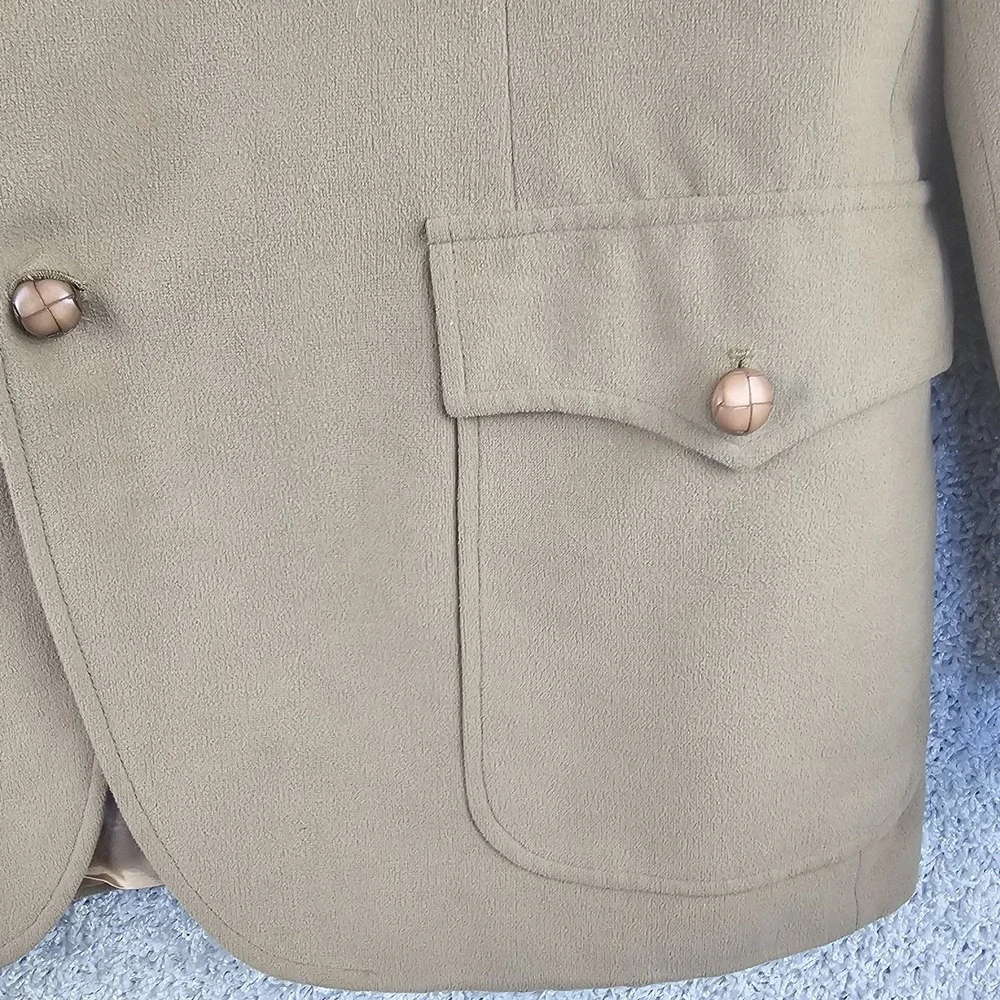 Vintage Circle S Blazer Western Sport Coat Sz 50 L Yoke Made USA Leather Buttons
